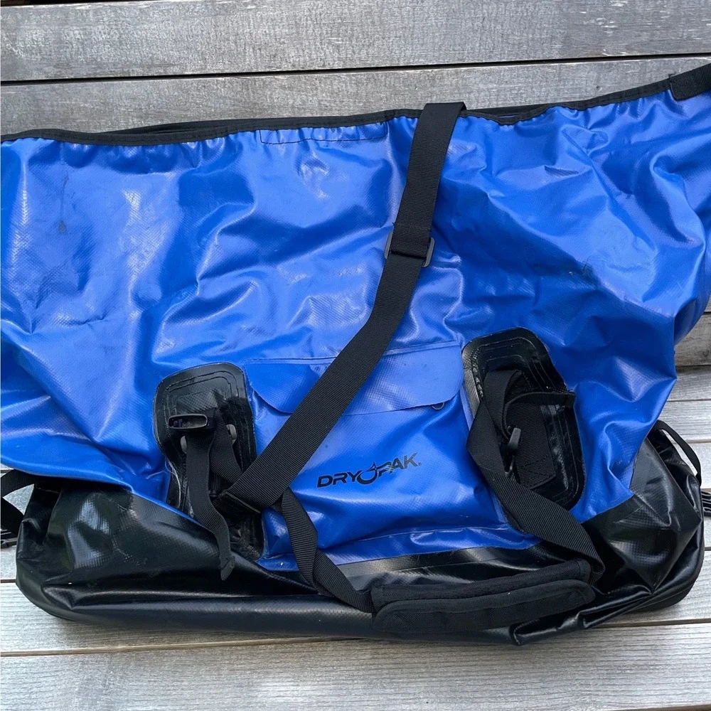 Dry Pak Waterproof Duffel Bag Blue Black Roll Top Large 22